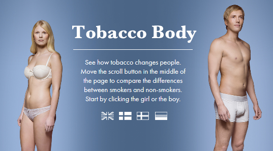 Πάτησέ με για να δεις τις αλλαγές που προκαλεί το τσιγάρο στο σώμα σου